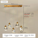 K9 Crystal Dining Chandeliers Gold Wire Hanging Ceiling Lights For Bedroom Decor by Ljojo