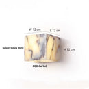 Ljojo Marble Stone LED Wall Sconce, Rotatable Switch, White Glass, Carbon Steel