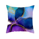 Ljojo Light Luxury Blue Abstract Print Throw Pillow Cover - Marble Stripe