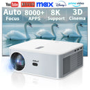 Ljojo™ 4K Android 12 Projector 1500Ansi Lumens Full HD 1080P Home Theater 5G WiFi Keyston