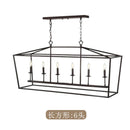 Nordic Designer Dining Room Black Chandelier | Creative Industrial Style Rectangular Lamp by Ljojo