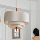 Nordic Minimalist Wabi Sabi Fabric Chandelier Soft Glow Pendant Light for Living Room by Ljojo