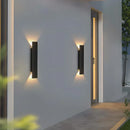 LED Black Wall Lamp 18W Aluminum Strip Bedroom Exterior Outdoor Lighting by Ljojo