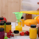 Ljojo 2oz Glass Shot Bottles with Caps for Whiskey, juices, samples & tonic