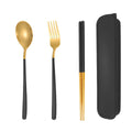 Ljojo 3pc Tableware Set: Fork, Spoon, Chopsticks Dessert Combination