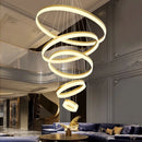 Crystal Living Room Chandelier - Modern Luxury Stair Pendant Light by Ljojo
