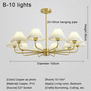 Modern Led Chandelier Lamp for Living Room by Ljojo - Simple Fabric Kitchen Dining Room Lighting