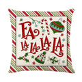 Christmas Decor Pillow Cover 18x18 in Linen Throw - Ljojo Home Decor