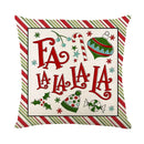 Christmas Decor Pillow Cover 18x18 in Linen Throw - Ljojo Home Decor