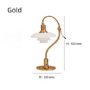 Ljojo LED Glass Table Light Bauhaus Style 3-Layer Lampshade for Study and Bedroom