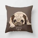 Cute Pug Bulldog Pillowcase for Living Room Decor - Ljojo Home Decor