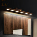 Ljojo Luxury Walnut Wood Bathroom Mirror Light 40CM 8W LED Wall Lamp