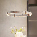 Nordic Wabi Sabi Living Room Pendant Light - Retro Luxury Ring Stone Lamp by Ljojo
