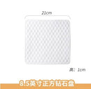 Ljojo Matte Geometric Diamond Square Bread Plate - Ideal for Dim Sum and Breakfast