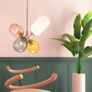 Modern Glass Chandelier Pendant Light | Colorful Dining Room Decor | Ljojo