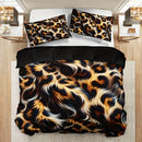 Ljojo Leopard Print Duvet Cover Set: Fashionable All-Season Comfort for Home Décor