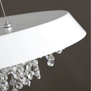 Modern Round Crystal Chandelier LED Light Fixture for Dining Room Living Room | Ljojo White Crystal Chandelier