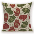 Elk Snowflake Santa Claus Gloves Christmas Pillowcase by Ljojo