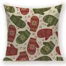 Elk Snowflake Santa Claus Gloves Christmas Pillowcase by Ljojo