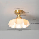 Ljojo Milky Glass LED Ceiling Lamp Modern Lighting for Home Indoor Living Room