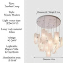 Nordic Cloud Glass LED Pendant Chandelier for Living Room Loft Villa Stylish Home Decoration by Ljojo