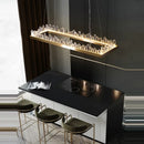 Ljojo LED Crystal Pendant Chandelier for Living Room, Dining, Bedroom & Hall