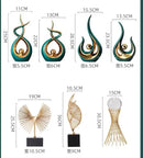 Ljojo™ Gold Swan Lovers Porcelain Figurines Room Decor Crafts
