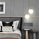 Ljojo LED Glass Ball Chandelier: Nordic Hanging Pendant Lamp for Dining, Bar, & Home Decor