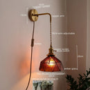 Ljojo LED Wall Lamps: Nordic Modern Design, Bedroom & Bathroom Lighting, Pull Chain Switch.