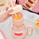 Kawaii Glass Cup with Lid and Straw by Ljojo: Large Aesthetic Drink Bottle