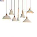 Ljojo LED Pendant Lights Modern Style Cement Wood Hanging Lamp