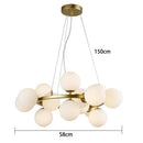 Glass Bubble Pendant Chandelier Light Fixture for Living Dining Room Home Decor by Ljojo