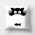 Cute Cat Cushion Cover 45x45cm - Ljojo Home Decor Pillowcases