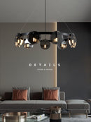 Nordic Smoke Grey/Gold Glass Pendant Light - Modern Kitchen Island Chandelier by Ljojo