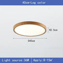 LED Wood Grain Ceiling Light | Modern Circular Ultra-thin Surface Lamp for Home Decoration