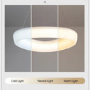 Cream Chandelier Ring Warm Ceiling Light Bedroom Living Room Modern Minimalist Home Decor Lighting Fixture by Ljojo