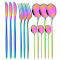 Ljojo Mirror Silver Stainless Steel Cutlery Set - 12Pcs Western Dinnerware Kitchen Utensils
