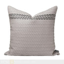 Ljojo Luxury Leather Woven Throw Pillow Set
