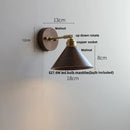 Ljojo LED Wall Sconce Walnut Wood Rotate Stair Light Fixture Nordic Modern Style