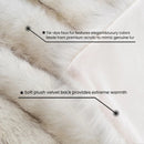 Ljojo Luxury Faux Fur Plaid Throw Blanket for Sofa and Bed