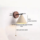 Ljojo LED Wall Lamp Switch Bedroom Yellow Travertine Stone Black Iron Zen Light