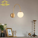 Ljojo Luxury Gold/Black Fishing Wall Lamp LED | Industrial Semicircular Wall Mounted Lighting