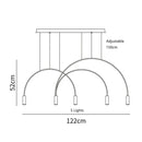 Ljojo Kitchen Island Suspension Arc Pendant Light LED Chandelier Stylish Hanging Lamp