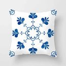 Blue Pattern Cushion Cover 45*45cm Pillowcase for Bedroom Sofa Home Decor by Ljojo