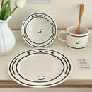 Kawaii Korean Ceramic Plate Cup Set by Ljojo - 5/8 inch Tableware & Decor