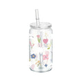 Ljojo 16oz Cherry Bow Plastic Cup with Straw Lid - Holiday Drinkware Gift