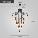 Ljojo Modern American LED Chandelier | Industrial Style Living Room Bedroom Decor Lighting