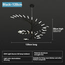 European Firework LED Chandelier for Living Room | Ljojo Pendant Lamp with Loft Hanging Lustre Fixtures