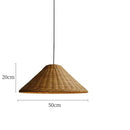 Vintage Rattan Pendant Lights Hand Knitted Wicker Ceiling Lamps for Dining Room Kitchen by Ljojo