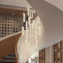 Ljojo Luxury Crystal LED Chandelier for Living Room Staircase, Gold Hanging Lamps